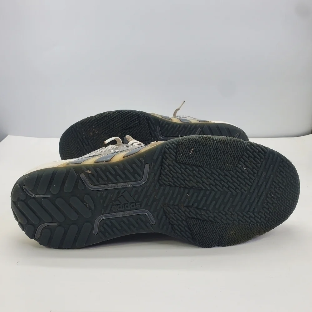 adidas Dropset Shoes Men 11 Trainer Gray White Three Stripe Athletic Sneaker